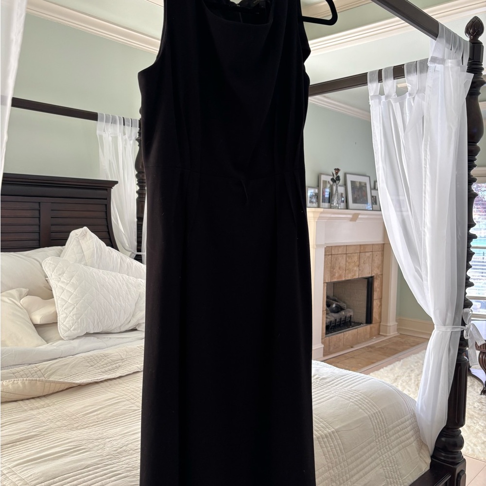 Donna Karan Classic Black Midi Dress
